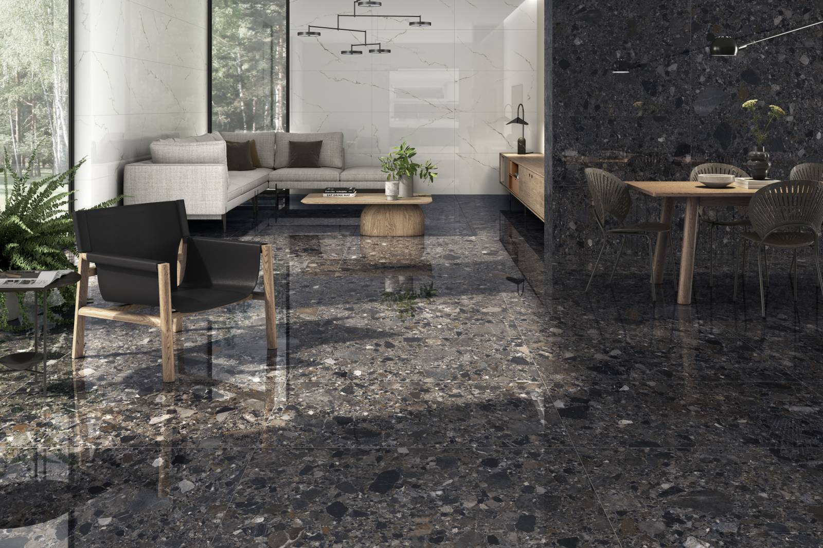 CARRELAGE EFFET PIERRES GRANIT BREST INLAY POLI