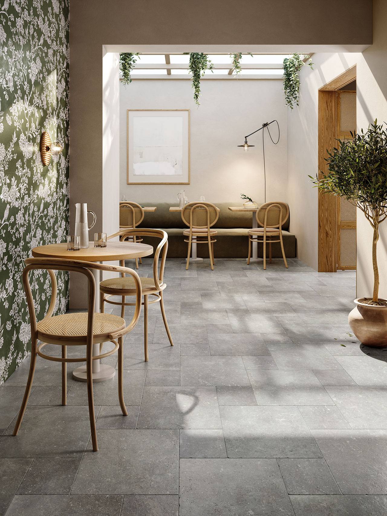 Carrelage Port de Bouc effet pierre ardenne grigio