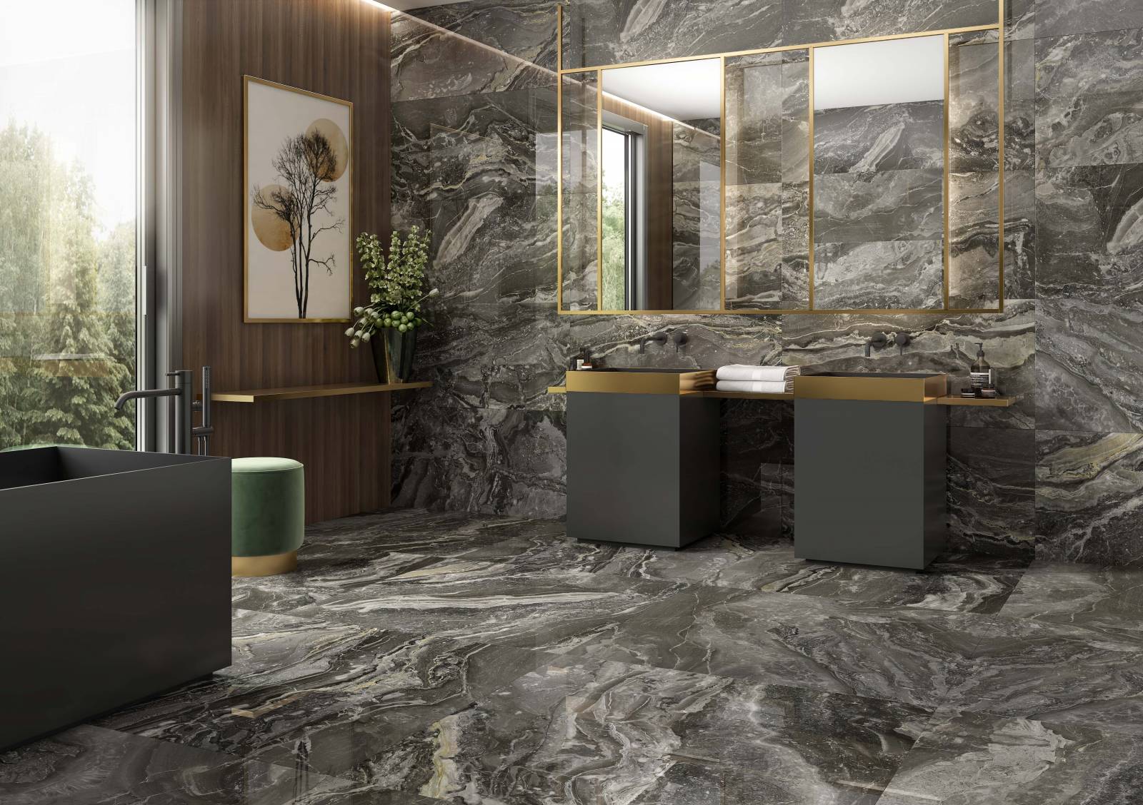 carrelage marbre noir , gold reference trilogy proche de nimes