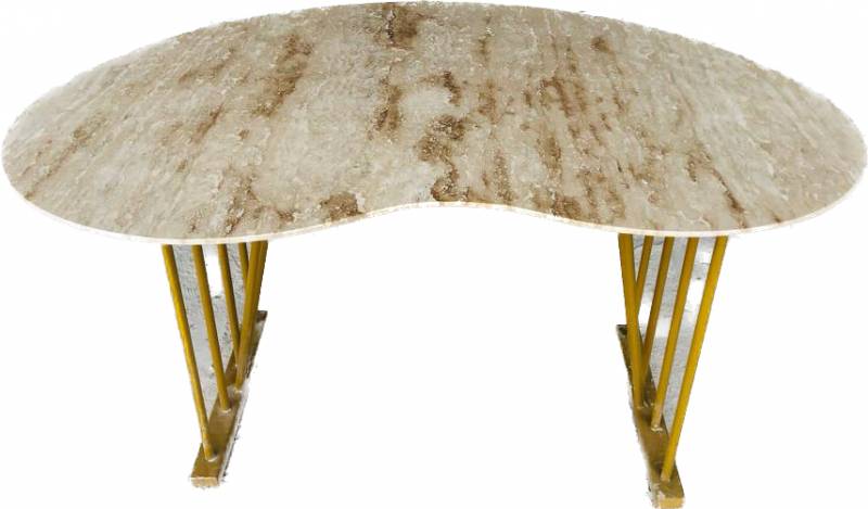 Table Basse en Travertin Vein Cut